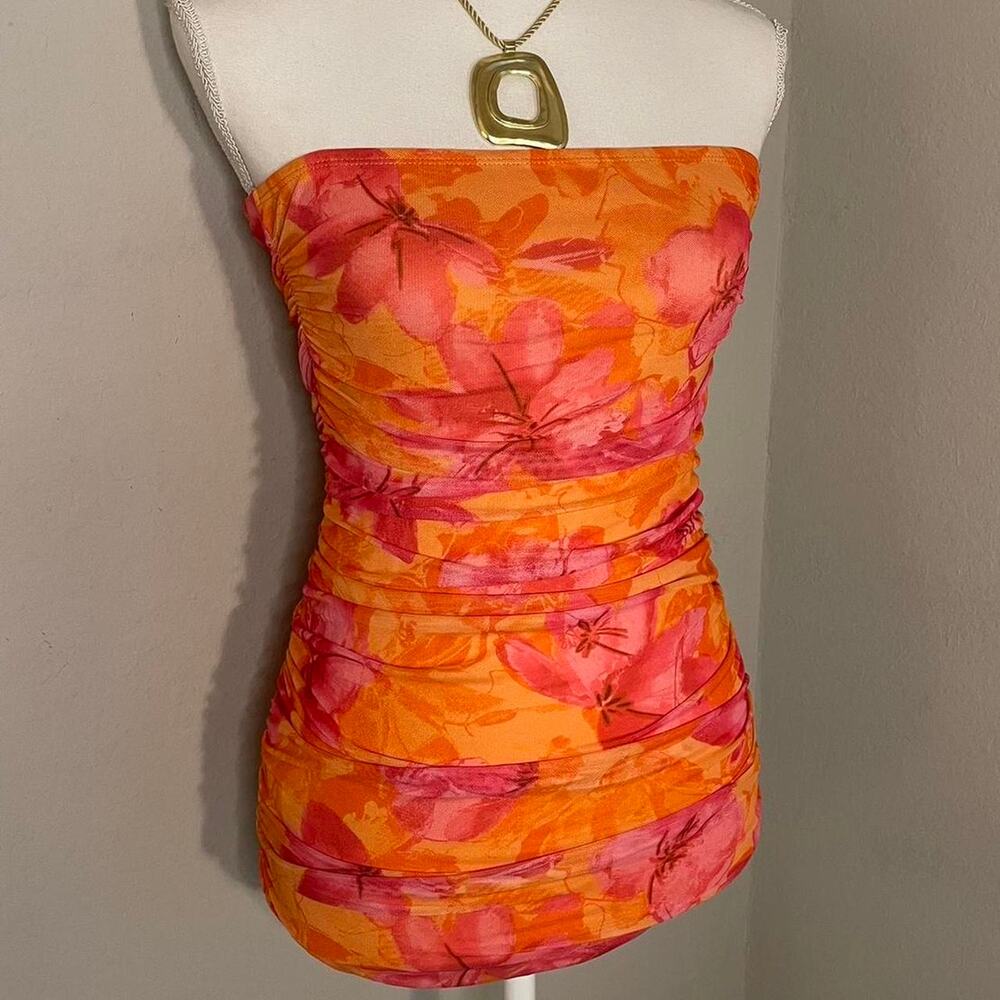 Copied - Orange and pink floral tube